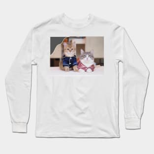 couple cute cats Long Sleeve T-Shirt